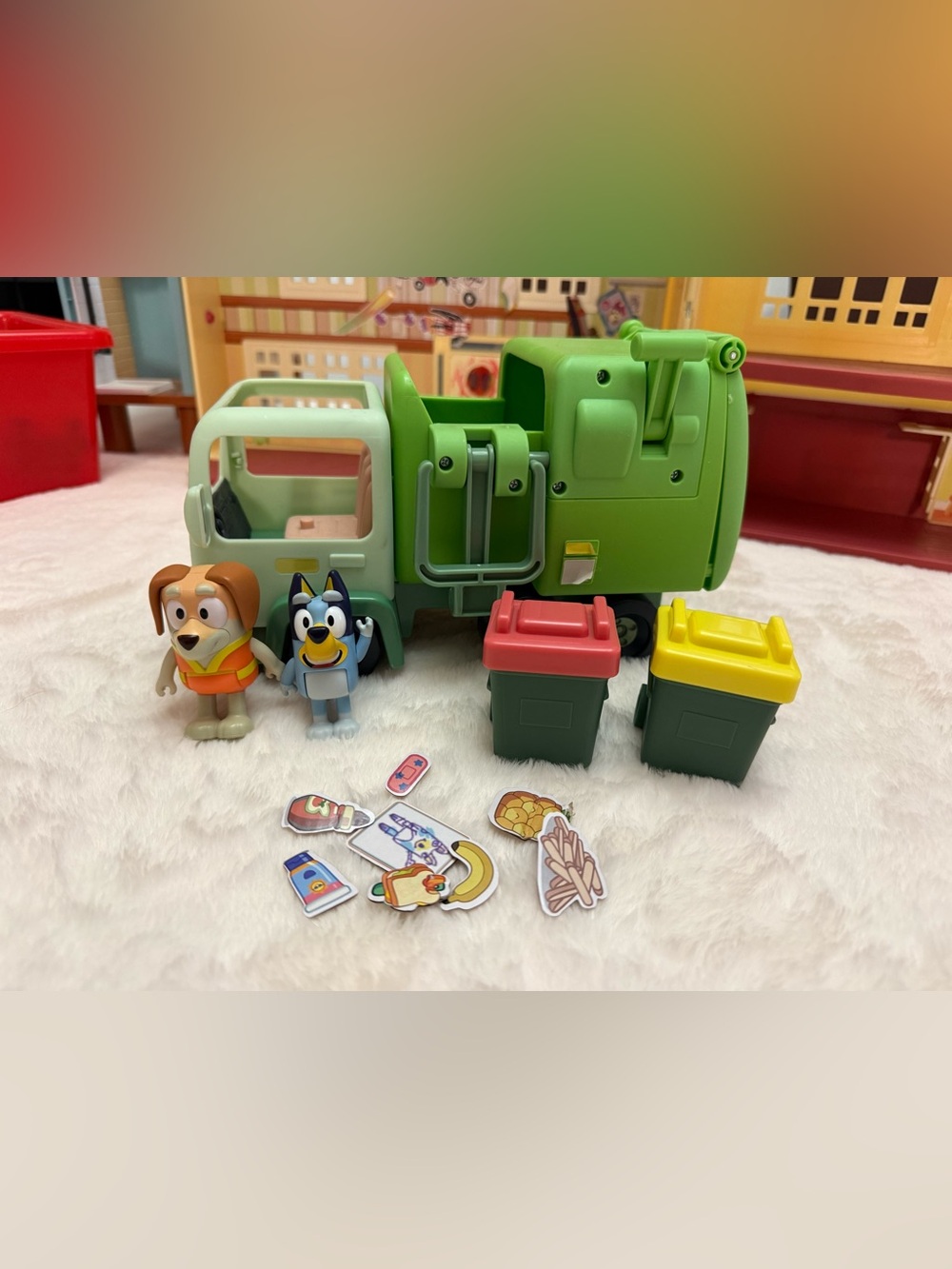 Bluey Garbage Truck 2.5" Bin Man Figure Trash Bin Playset Bingo Toys